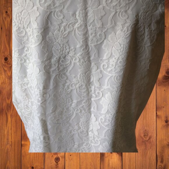 Kenar Women's Large Lace Floral  Coquette Boho Cottagecore Sleeveless Tie Accent - Picture 6 of 7